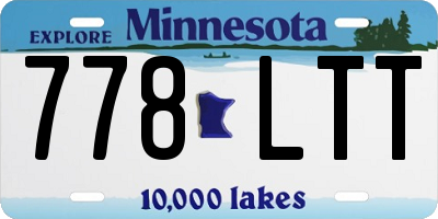 MN license plate 778LTT