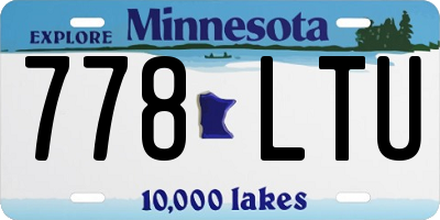 MN license plate 778LTU