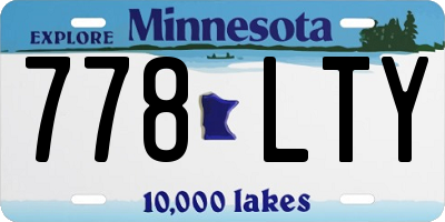 MN license plate 778LTY