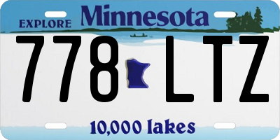 MN license plate 778LTZ