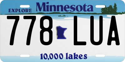 MN license plate 778LUA