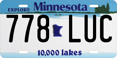MN license plate 778LUC