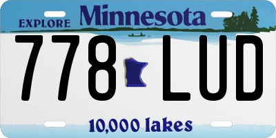 MN license plate 778LUD