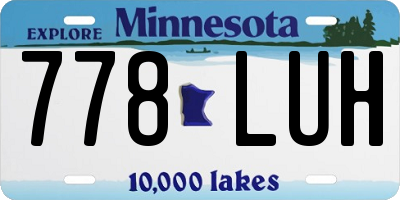 MN license plate 778LUH