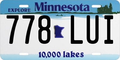MN license plate 778LUI