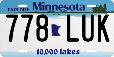 MN license plate 778LUK