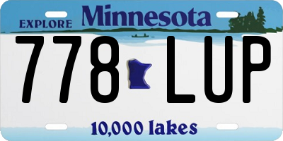 MN license plate 778LUP