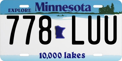 MN license plate 778LUU