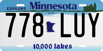 MN license plate 778LUY