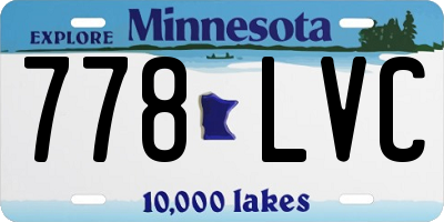 MN license plate 778LVC