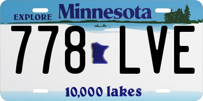 MN license plate 778LVE