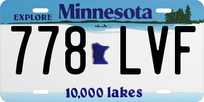 MN license plate 778LVF
