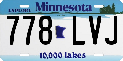 MN license plate 778LVJ