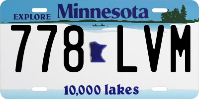 MN license plate 778LVM