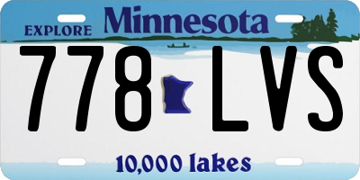 MN license plate 778LVS