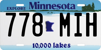 MN license plate 778MIH