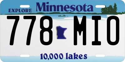 MN license plate 778MIO