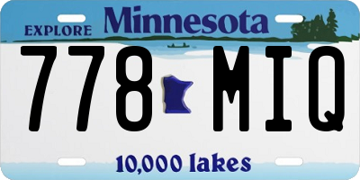 MN license plate 778MIQ