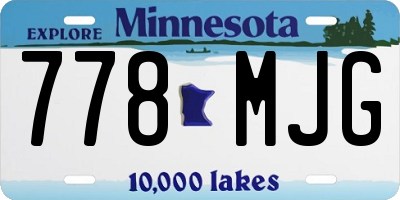 MN license plate 778MJG