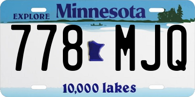 MN license plate 778MJQ