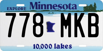 MN license plate 778MKB