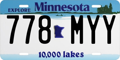 MN license plate 778MYY