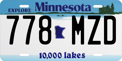 MN license plate 778MZD