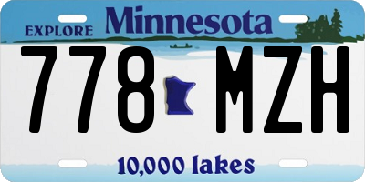 MN license plate 778MZH