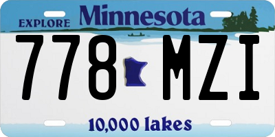 MN license plate 778MZI