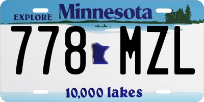 MN license plate 778MZL