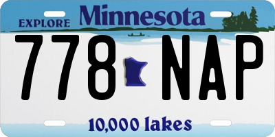 MN license plate 778NAP