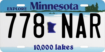 MN license plate 778NAR