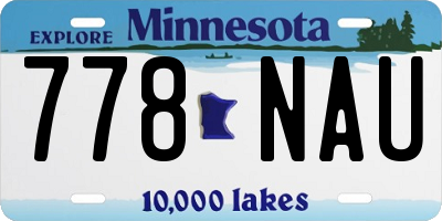 MN license plate 778NAU