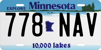 MN license plate 778NAV