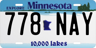MN license plate 778NAY