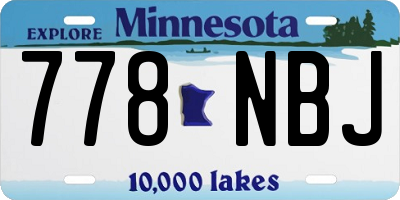 MN license plate 778NBJ