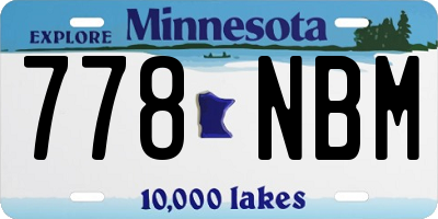 MN license plate 778NBM