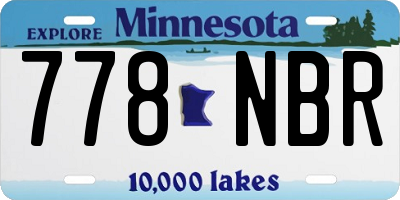 MN license plate 778NBR