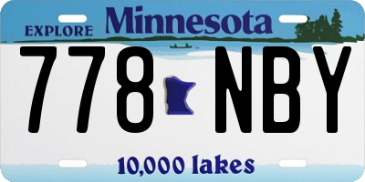 MN license plate 778NBY