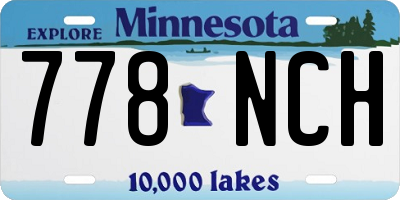 MN license plate 778NCH