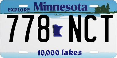 MN license plate 778NCT