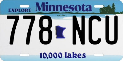 MN license plate 778NCU