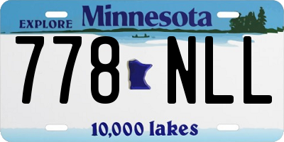 MN license plate 778NLL