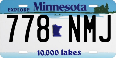 MN license plate 778NMJ