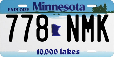 MN license plate 778NMK