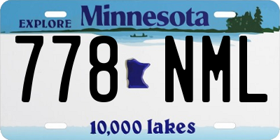 MN license plate 778NML