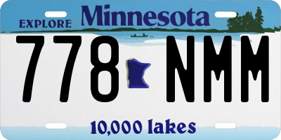 MN license plate 778NMM