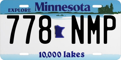MN license plate 778NMP