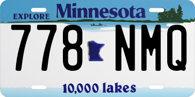 MN license plate 778NMQ