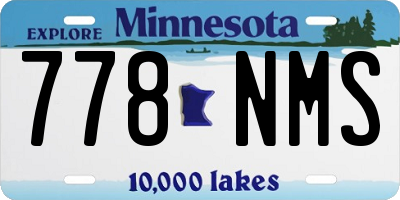 MN license plate 778NMS